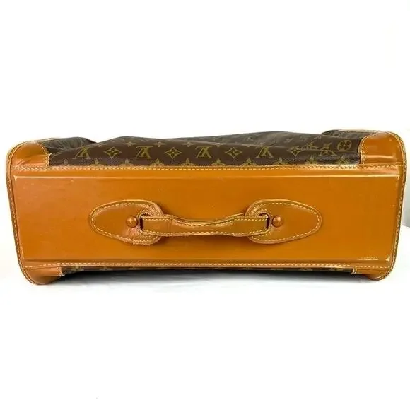 LOUIS VUITTON MONOGRAM CANVAS TRAVEL BAG – VINTAGE LV LOGO LUGGAGE - Picture 8 of 16